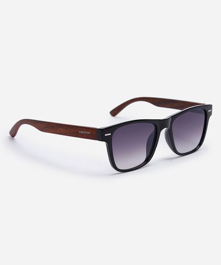 óculos de sol masculino quadrado de acetato triton preto UNICO