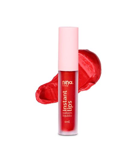 batom líquido nina makeup matte instant lips rubi UNICO