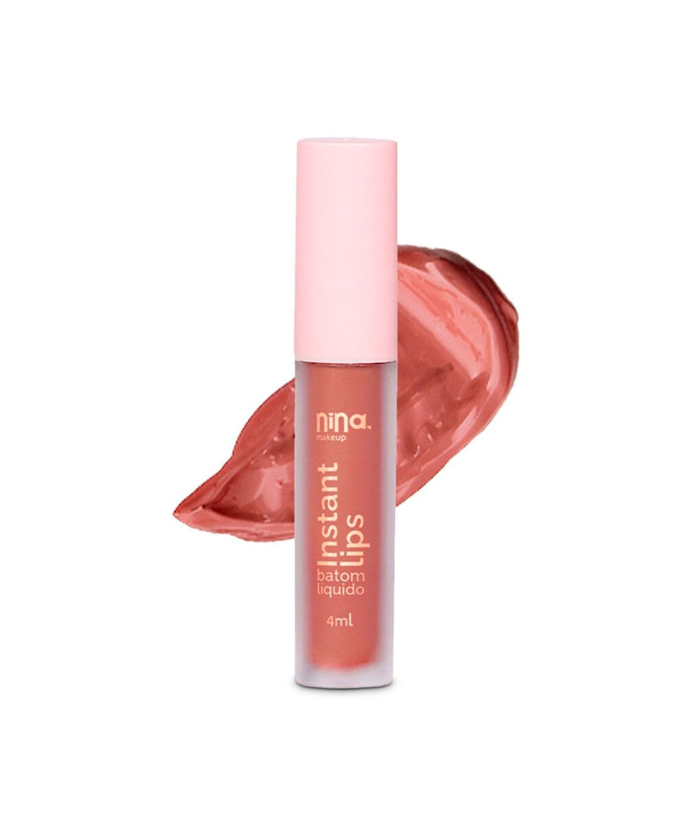 batom líquido nina makeup matte instant lips essência