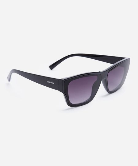 óculos de sol masculino quadrado de acetato triton preto UNICO