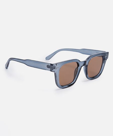 óculos de sol feminino quadrado de acetato triton cinza UNICO óculos de sol feminino quadrado de acetato triton cinza UNICO