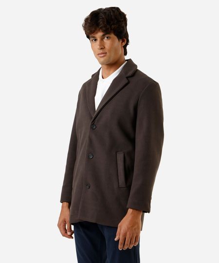 casaco sobretudo masculino texturizado marrom G casaco sobretudo masculino texturizado marrom G