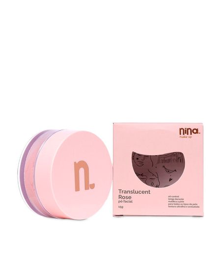 pó solto nina makeup translucent rose UNICO pó solto nina makeup translucent rose UNICO