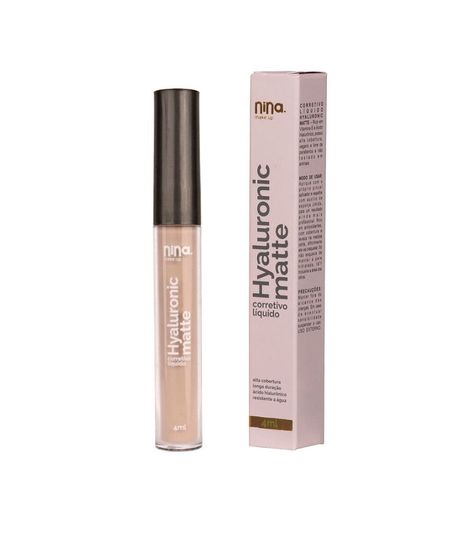 corretivo líquido nina makeup hyaluronic matte cor 1 UNICO corretivo líquido nina makeup hyaluronic matte cor 1 UNICO