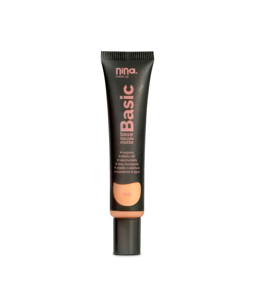 base líquida nina makeup matte basic cor 4