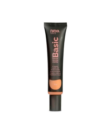 base líquida nina makeup matte basic cor 6 UNICO