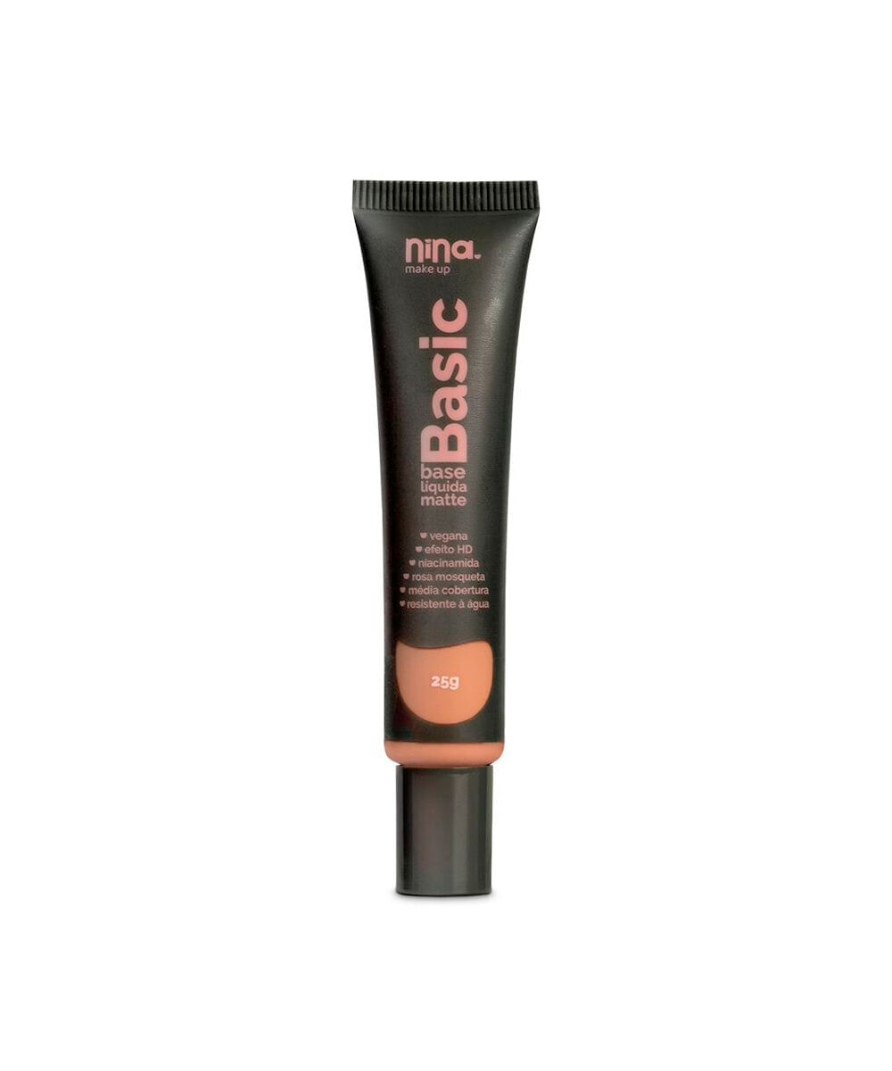 base líquida nina makeup matte basic cor 8