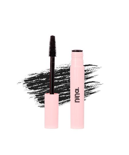 máscara nina makeup de cílios pantenol lashes alonga e define preta UNICO