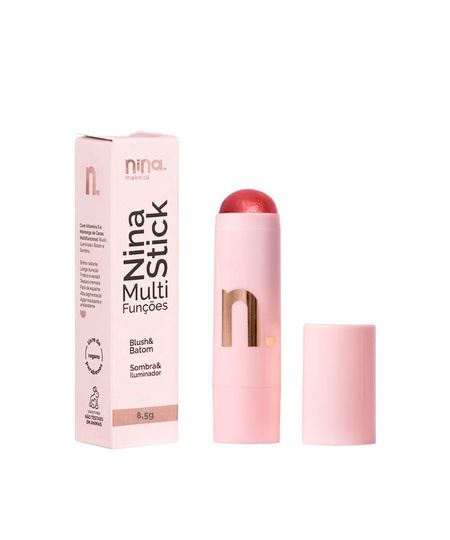 blush stick nina makeup multifunções light rouge UNICO blush stick nina makeup multifunções light rouge UNICO