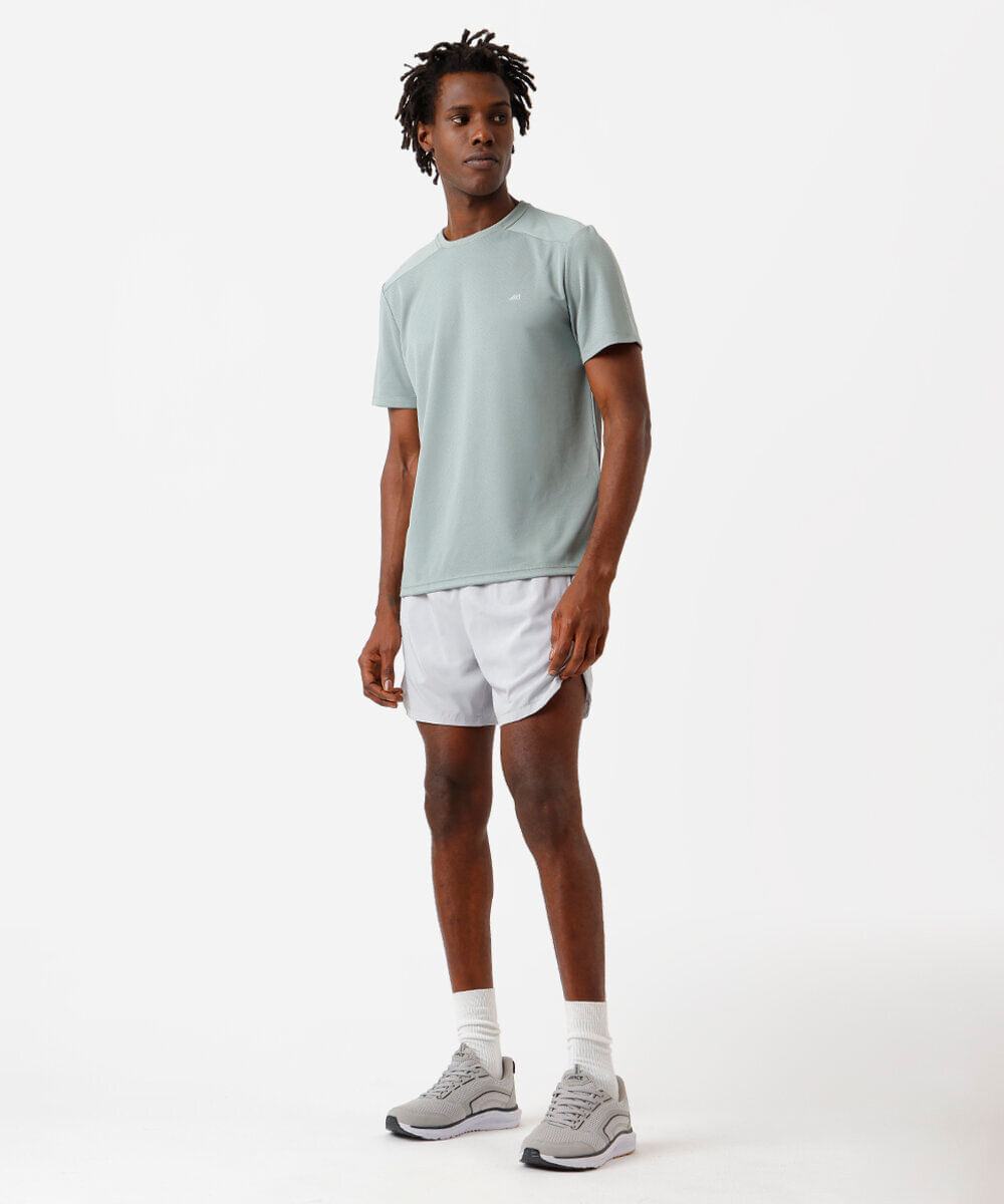 camiseta masculina esportiva ace com recorte verde