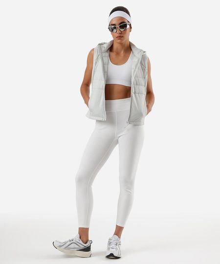 top nadador canelado com bojo removível - branco P