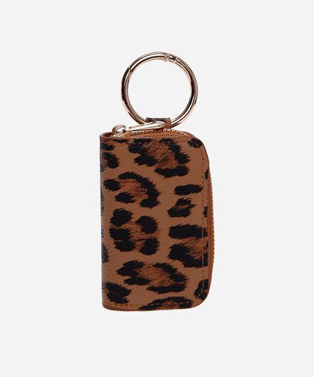 chaveiro bag charm carteira animal print - multicor UNICO