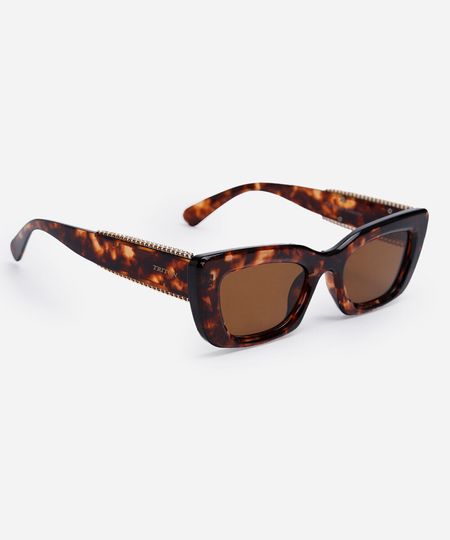 óculos de sol feminino quadrado de acetato tartaruga triton marrom UNICO óculos de sol feminino quadrado de acetato tartaruga triton marrom UNICO