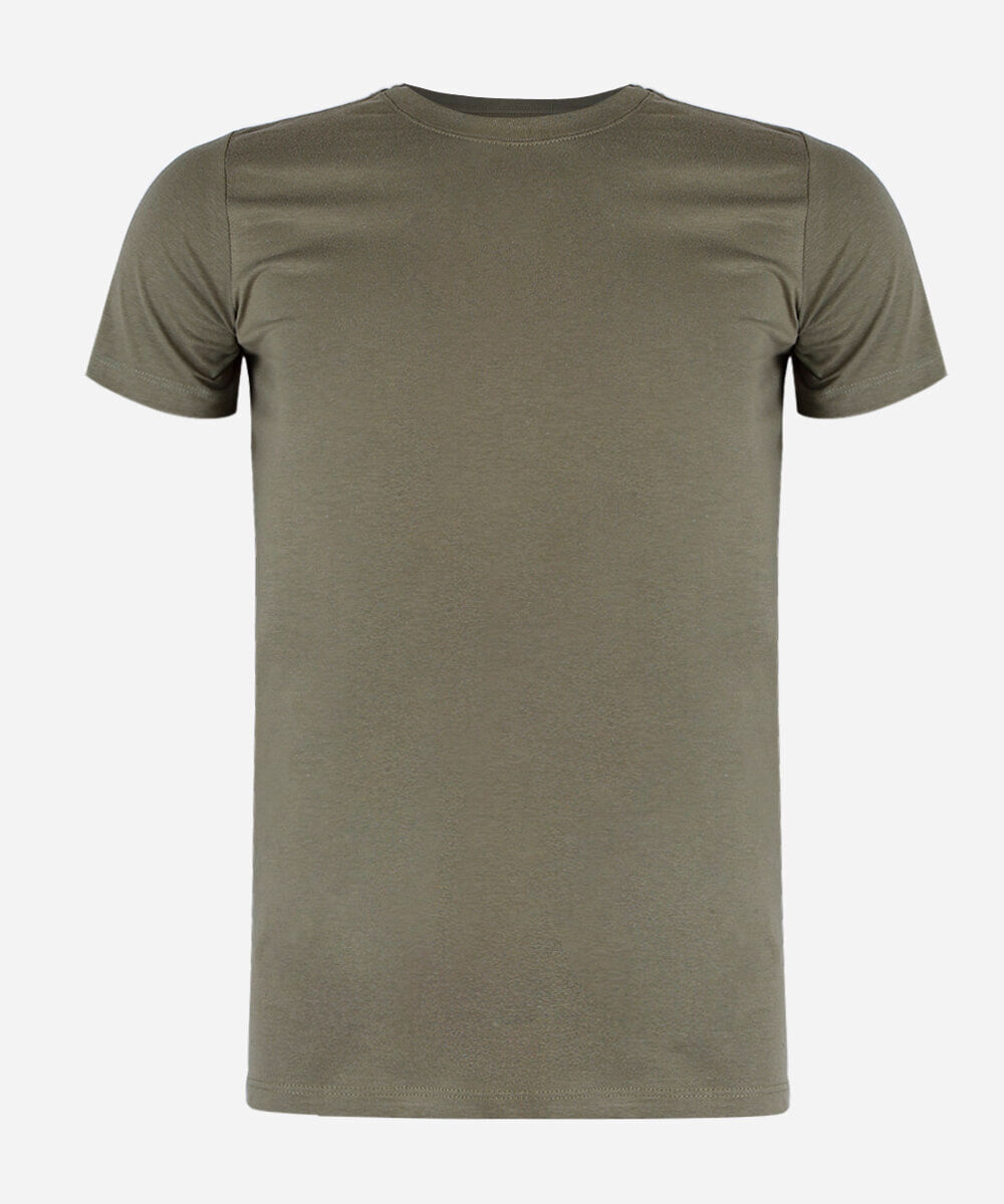 camiseta juvenil de algodão manga curta verde