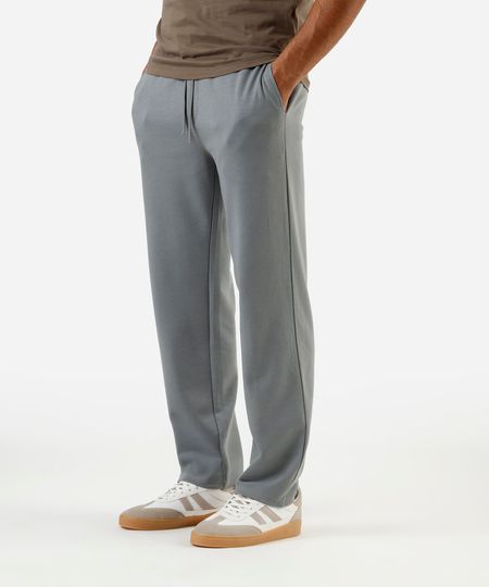 calça masculina de moletom cós elástico cinza M
