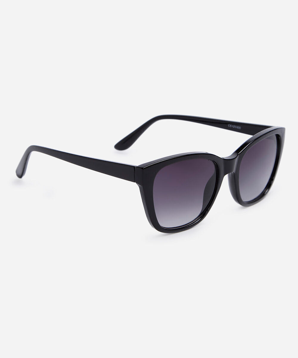 óculos de sol feminino gatinho de acetato preto