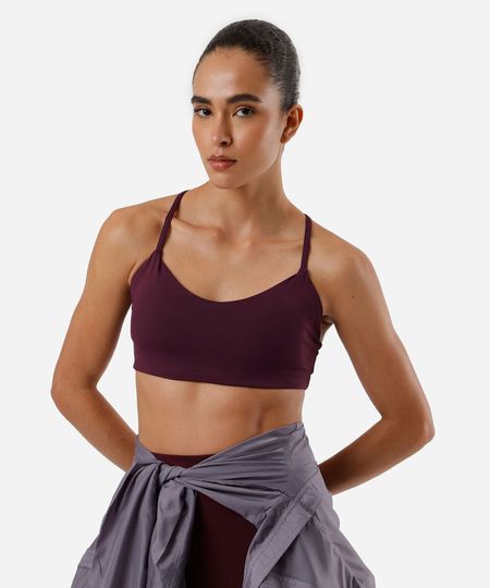 top alça fina nos roxo P