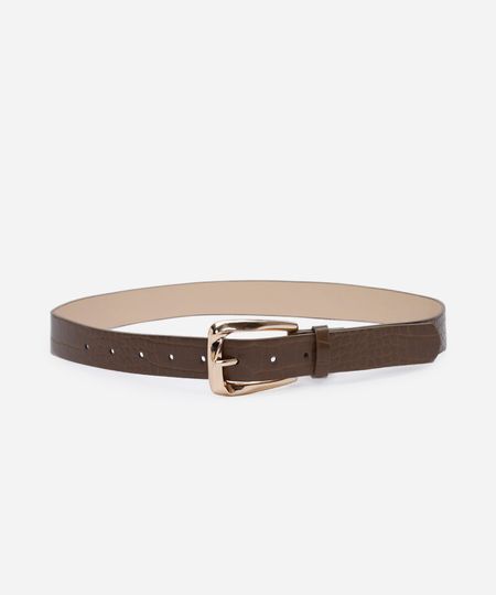 cinto croco fivela verde 85CM