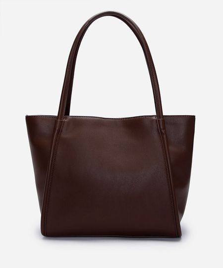 bolsa shopper estruturada marrom UNICO