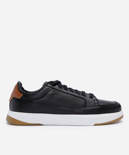 tênis casual com recortes preto 39 tênis casual com recortes preto 39