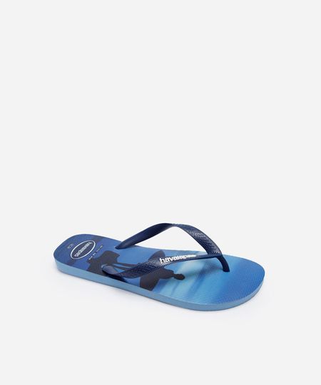 chinelo masculino havaianas surfer azul 37-38