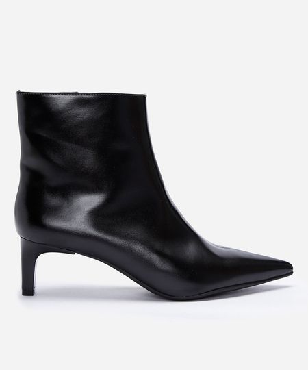 bota cano baixo bico fino preta 36