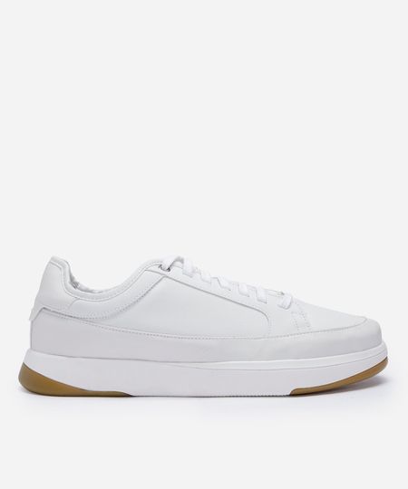 tênis casual com recortes branco 41