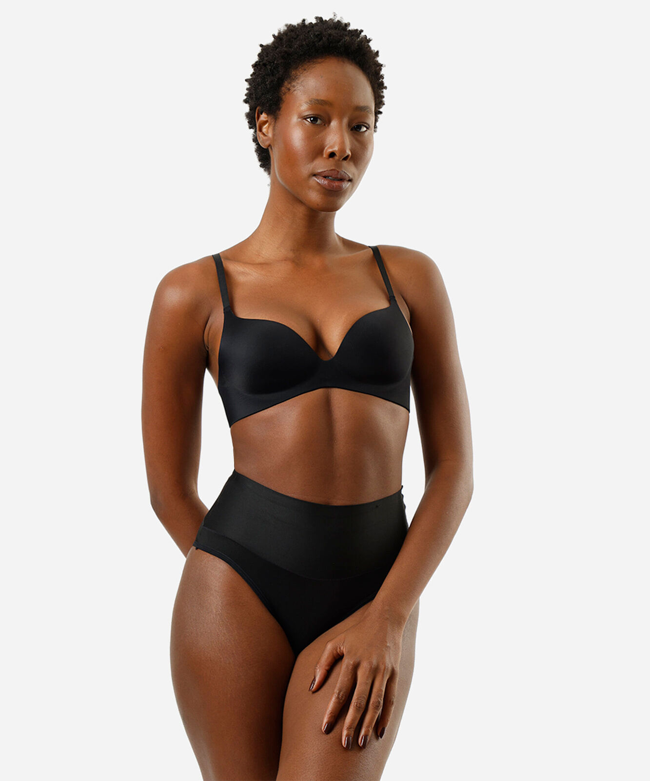 calcinha feminina cintura alta demillus preto