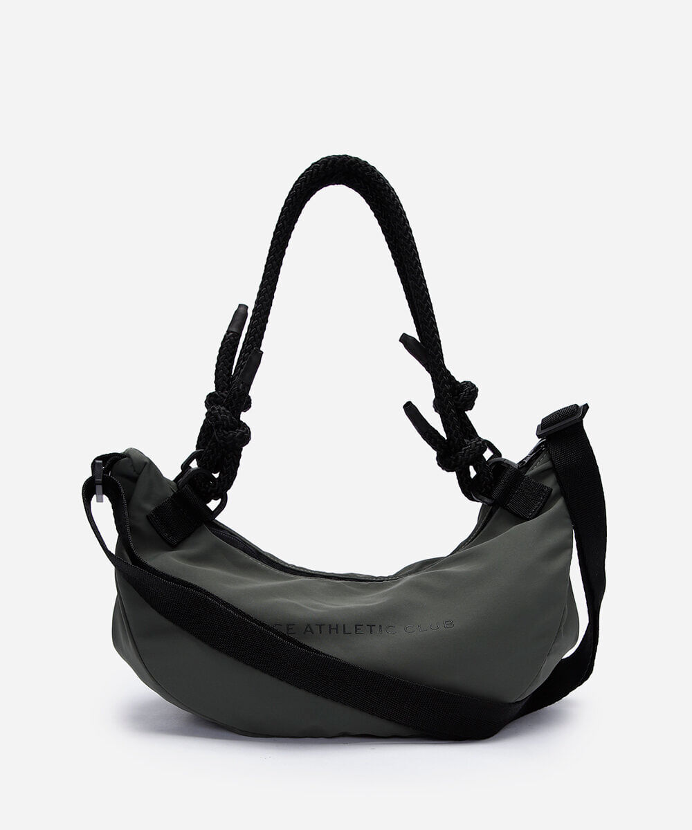 bolsa transversal meia lua com corda ace verde