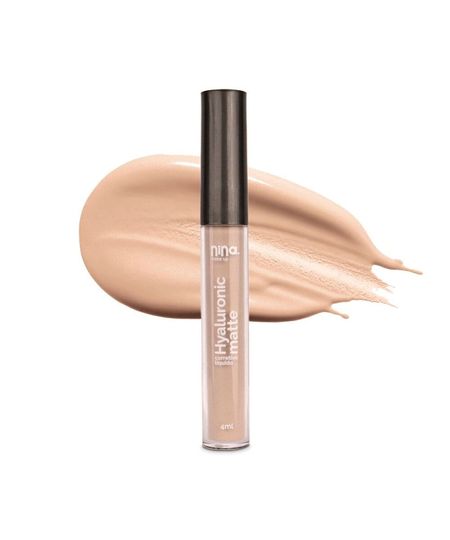 corretivo líquido nina makeup hyaluronic matte cor 1 UNICO