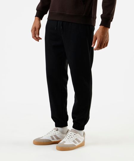 calça jogger masculina de moletom básica preta M