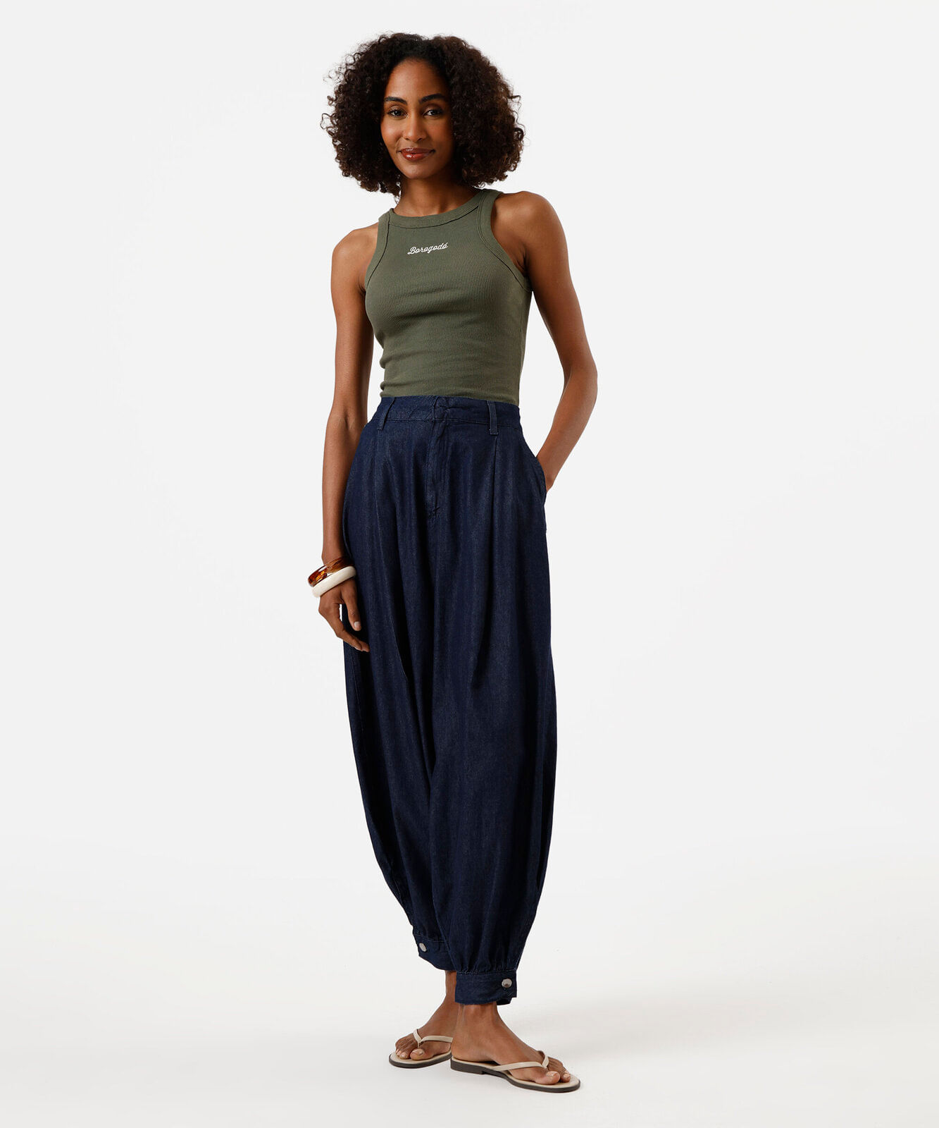 calça aladim feminina jeans cintura alta azul