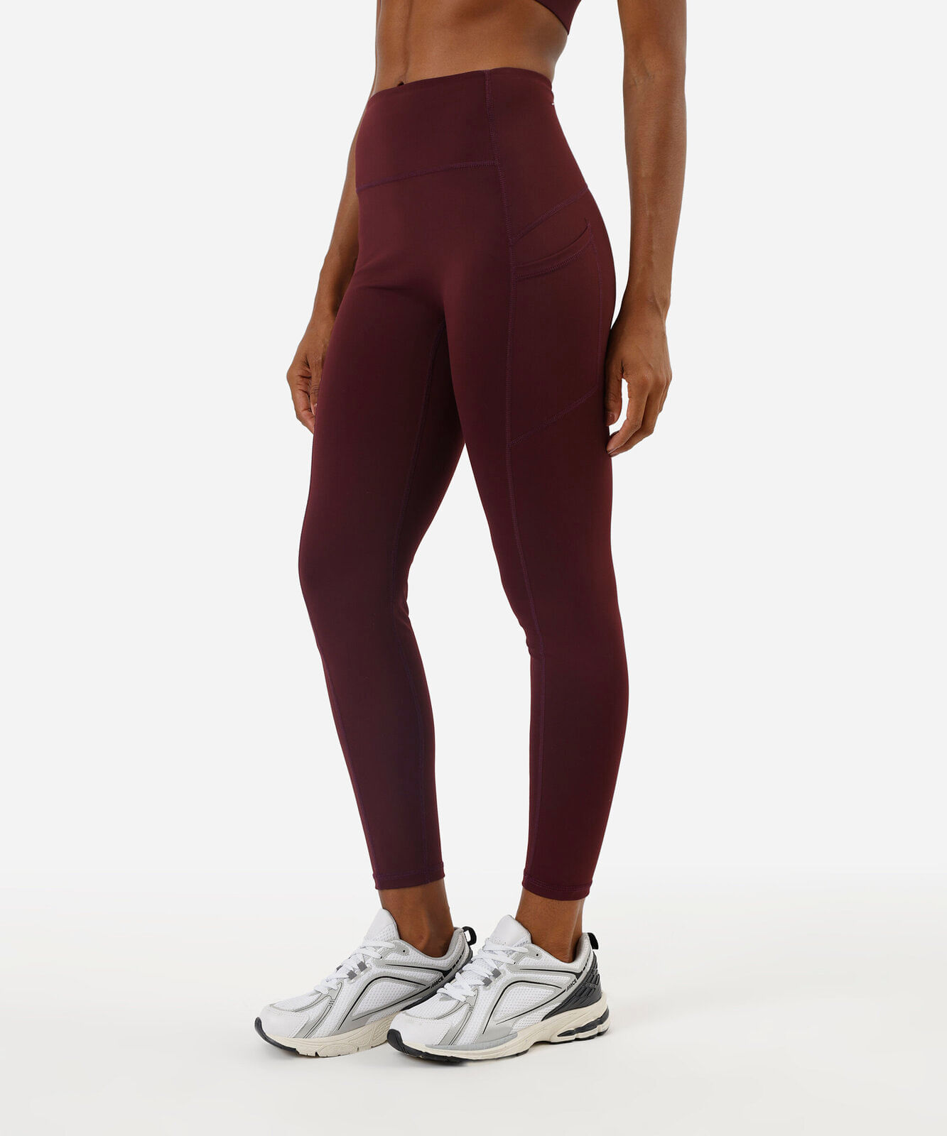 calça legging feminina esportiva com compressão vinho