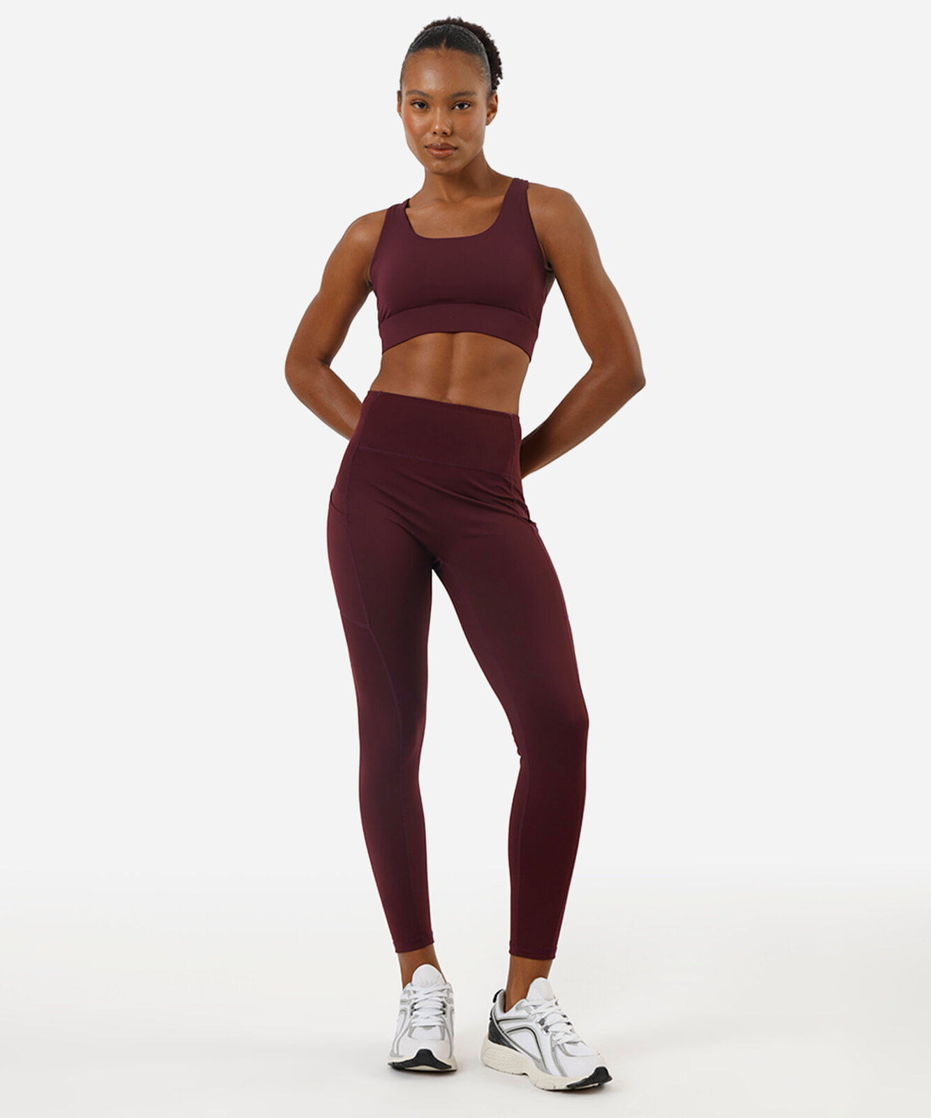 top feminino esportivo ace com fecho ajustável vinho