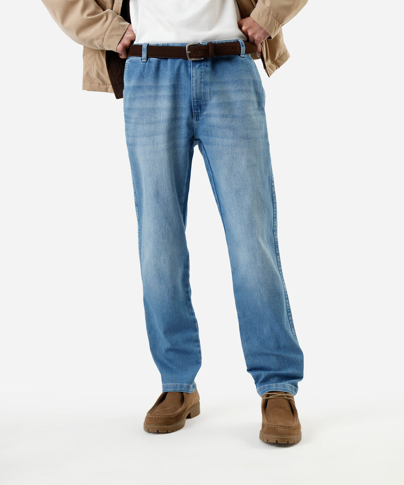 calça slim masculina jeans azul