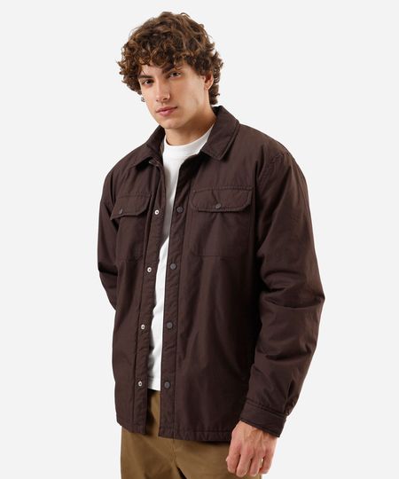 jaqueta masculina com bolso lapela marrom P