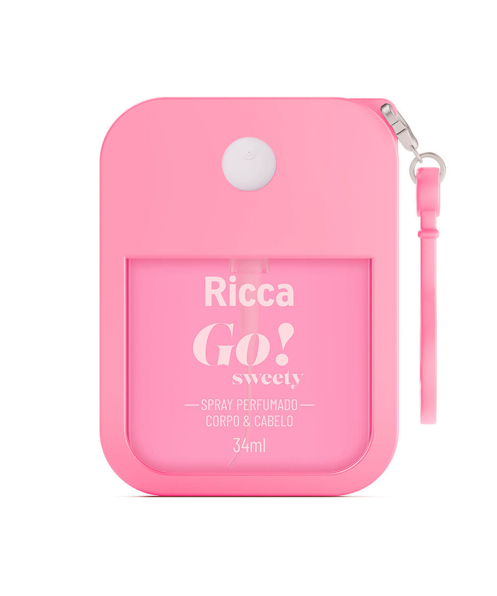 spray perfumado ricca para cabelo e corpo go sweety