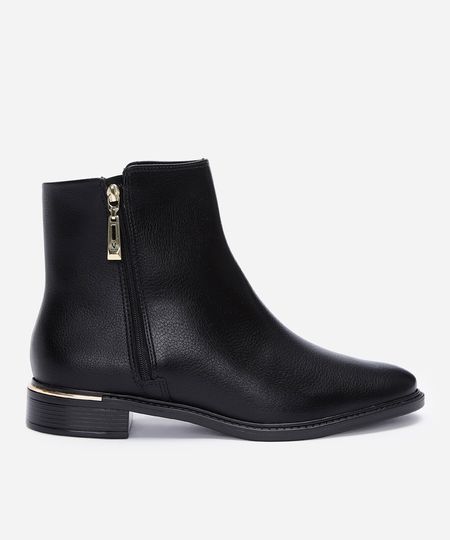 bota cano curto bico fino beira rio preta 37