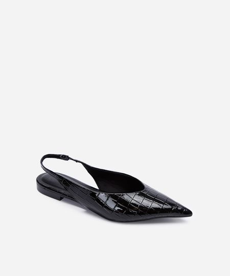 sapatilha bico fino croco preta 34