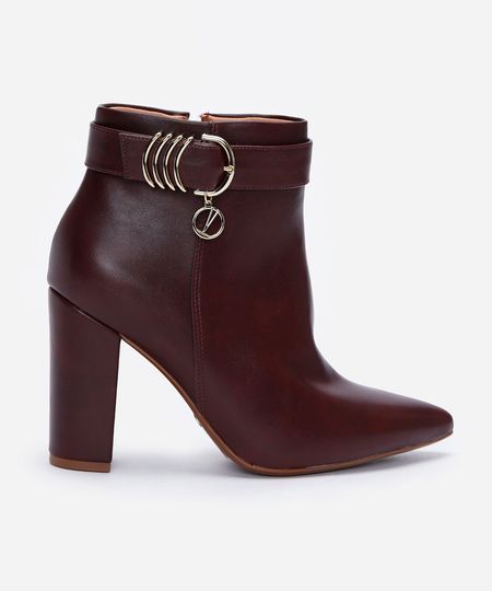 bota cano curto salto grosso vizzano vinho 37