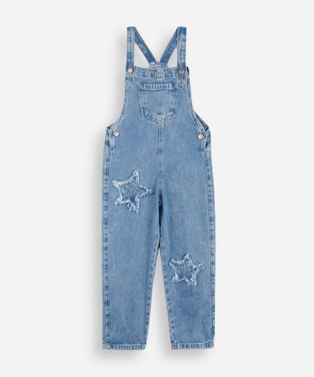 jardineira infantil jeans com estrelas azul 8 jardineira infantil jeans com estrelas azul 8