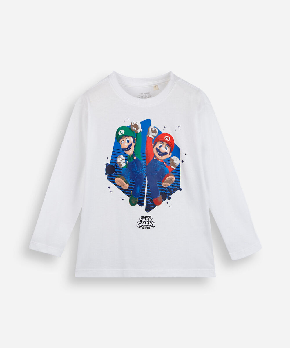 Mochila Infantil, Luxcel, Super Mario Bros, G, Preta camiseta infantil de algodão manga longa mario bros off white