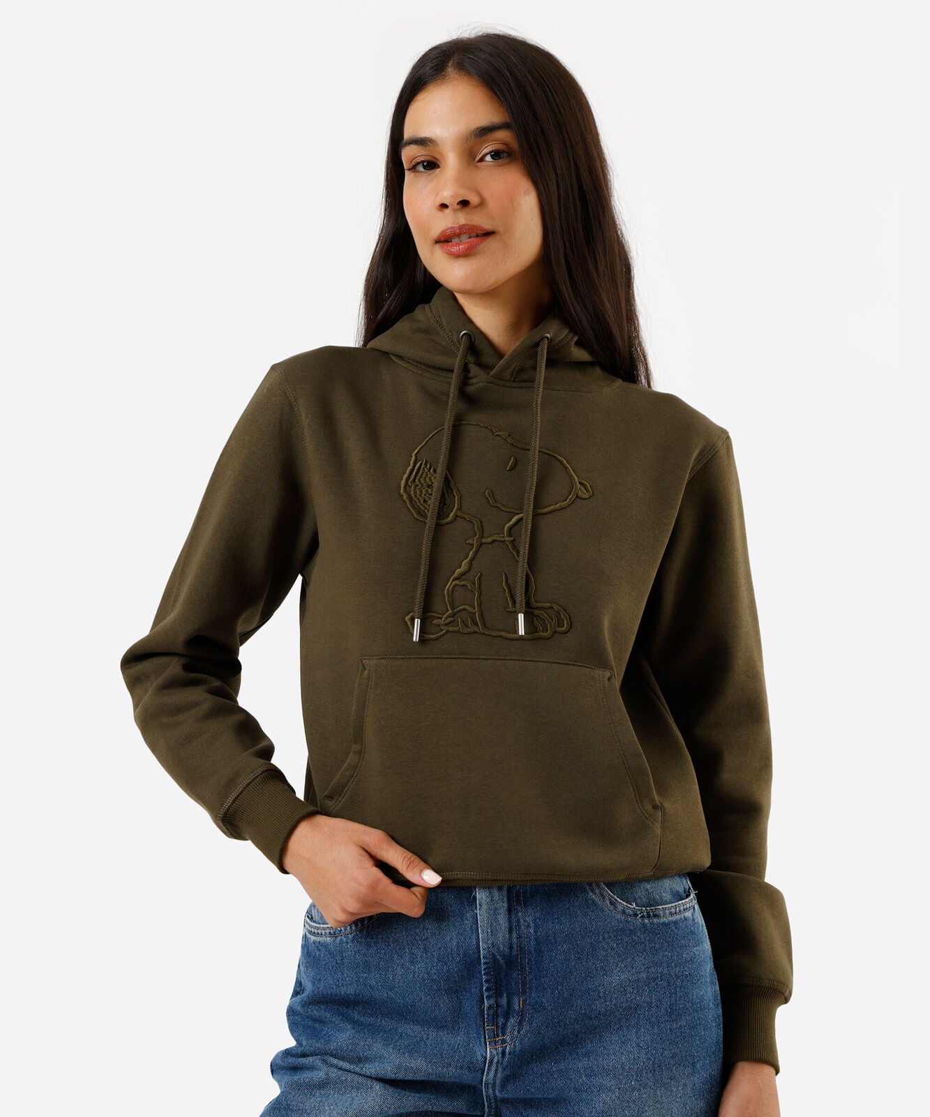 blusa feminina de moletom snoopy verde