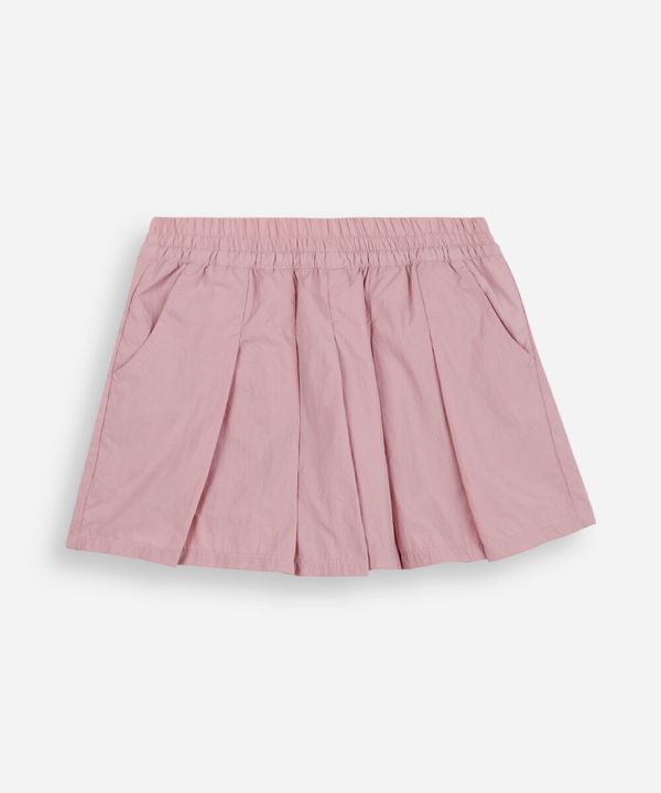 short saia infantil pregas nylon rosa 2