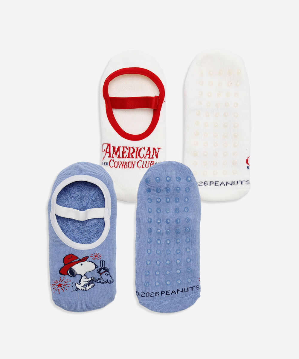 kit de 2 meias sapatilha antiderrapante snoopy colorido