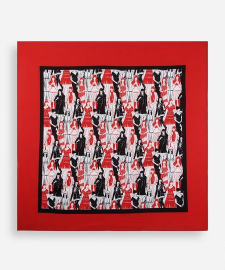 lenço quadrado o diabo veste prada colorido 90CM X 90CM