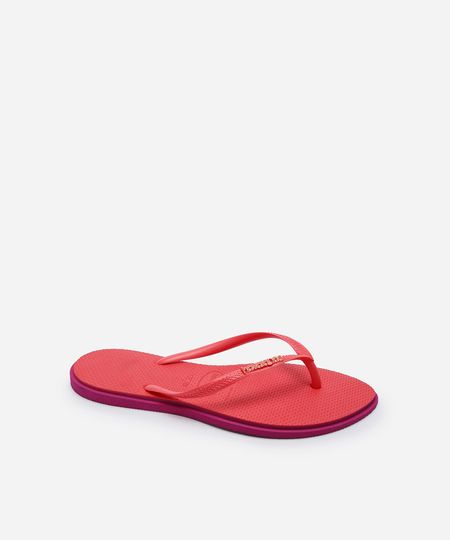 chinelo slim point havaianas laranja 33-34