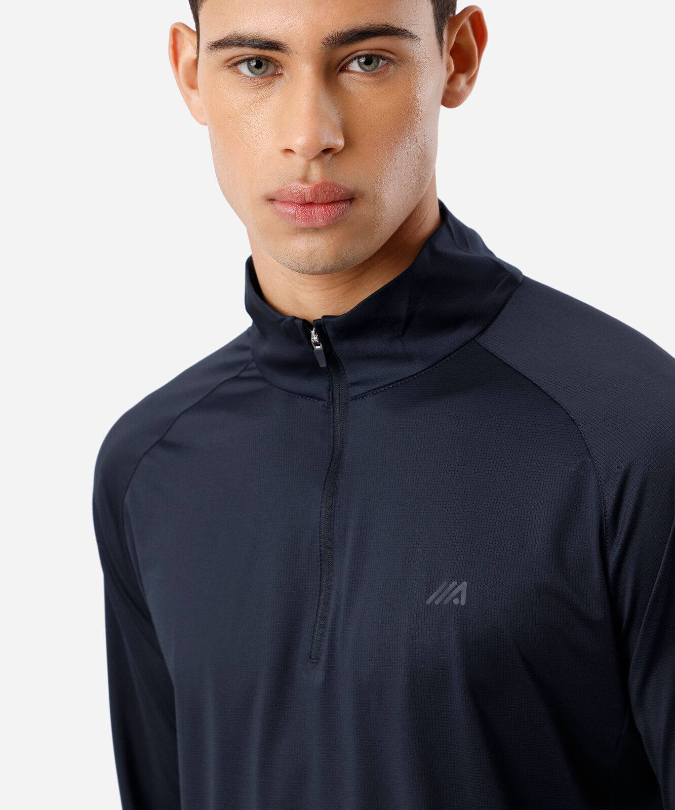 blusa masculina esportiva gola alta azul