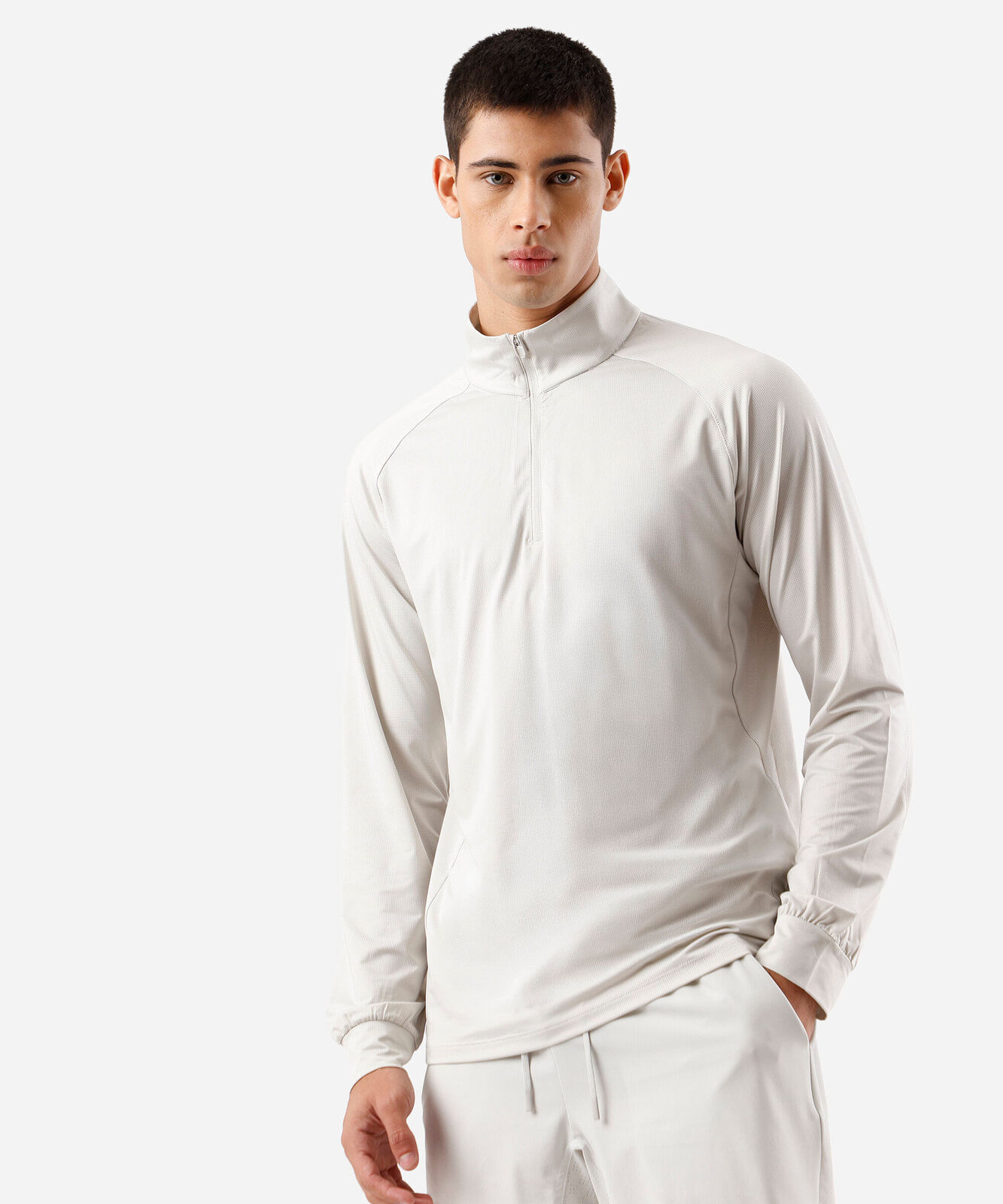 blusa masculina esportiva gola alta cinza