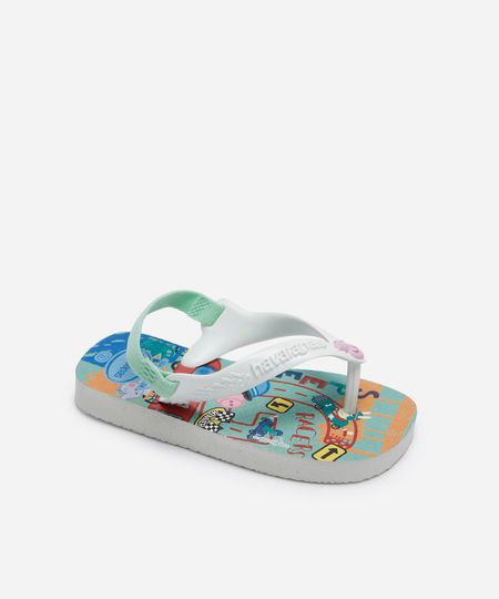 chinelo com elástico infantil havaianas peppa pig branco 19 chinelo com elástico infantil havaianas peppa pig branco 19